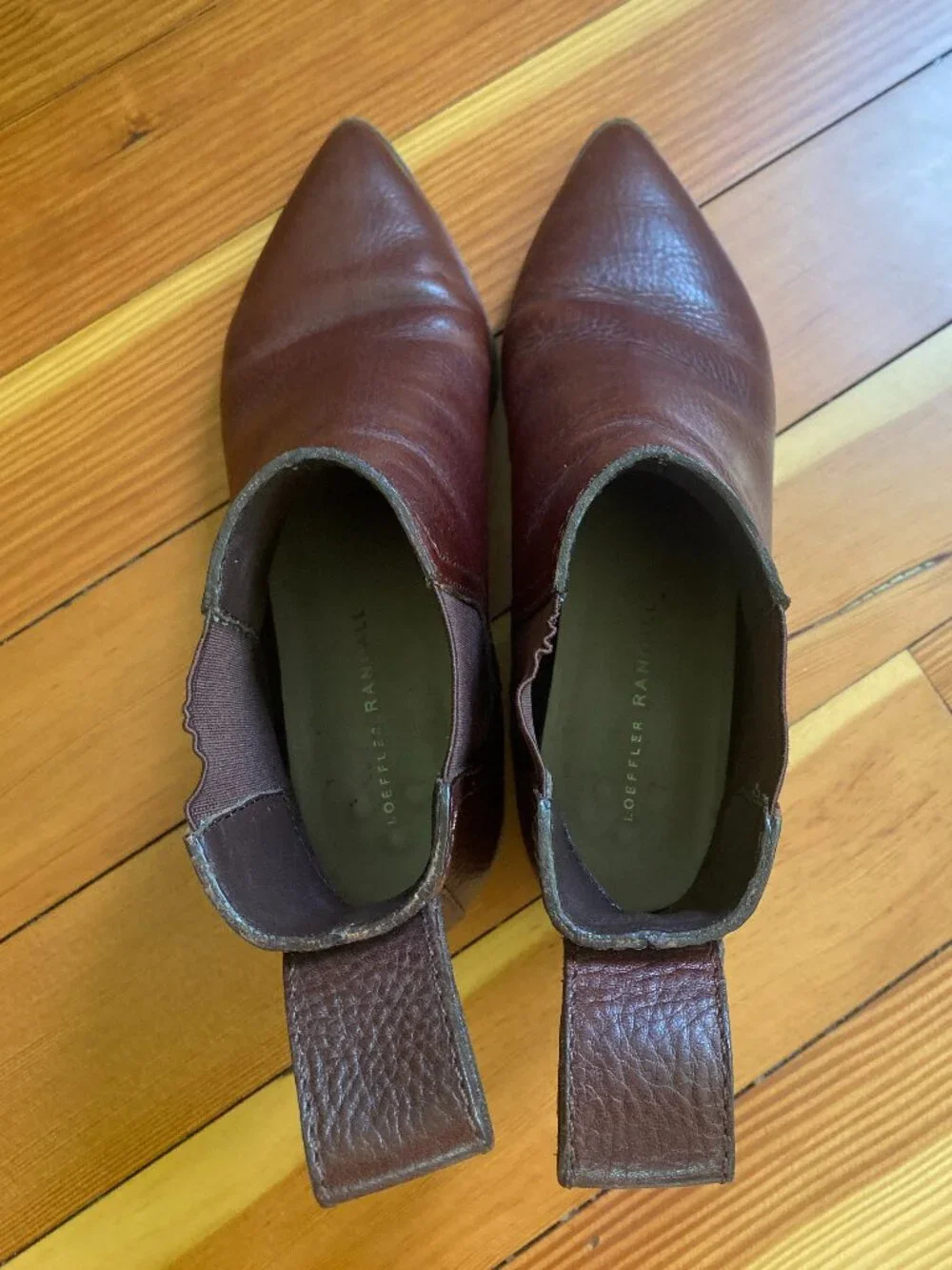 Loeffler Randall Nellie Chelsea Boots - Brown Leather - Size 8